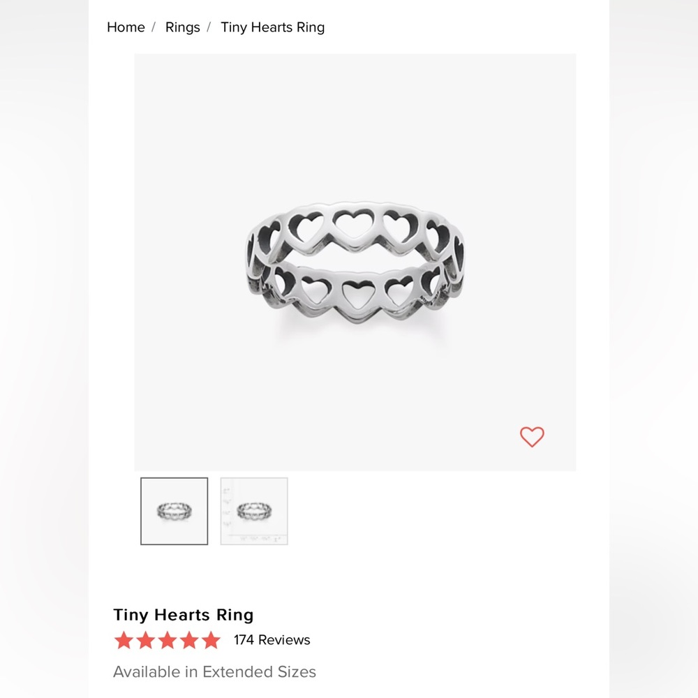 James Avery Tiny Hearts Ring 💍 🤍